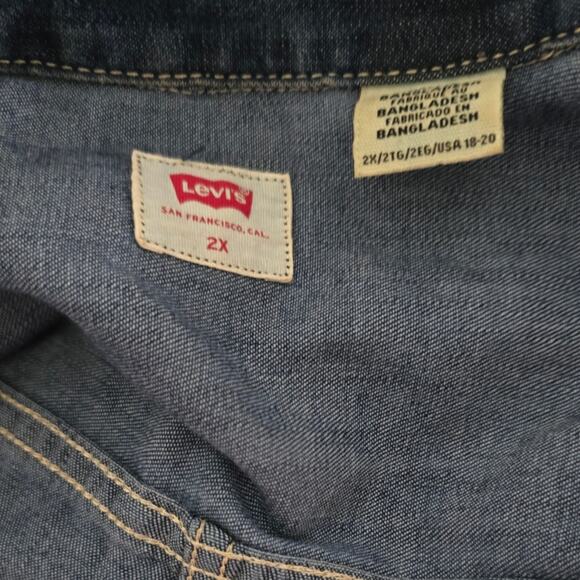 LEVIS Red Tab‎ Long Sleeve Plus Ellie Denim Shirt Dress size 2X - Picture 11 of 12